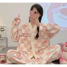 Piyama - Kotak Pink Lotso
